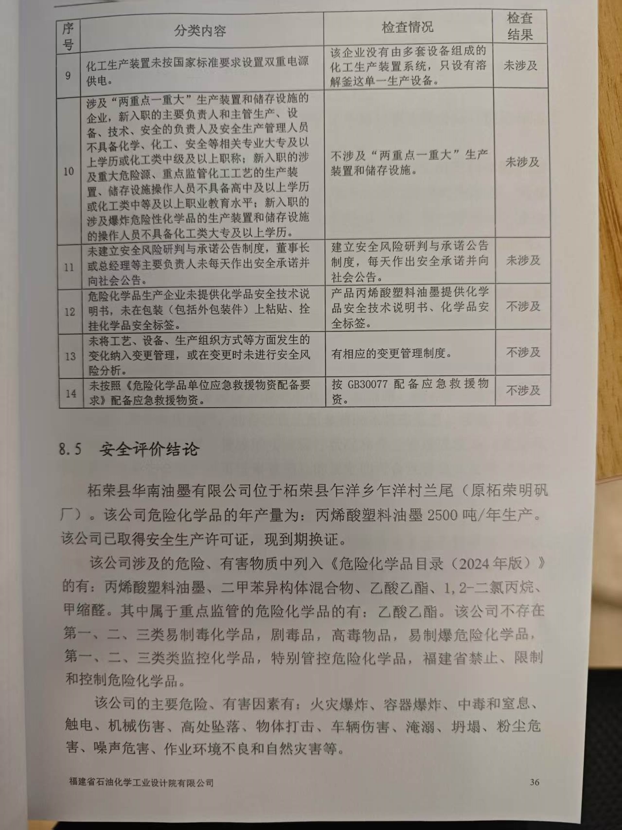 柘榮縣華南油墨有限公司經(jīng)營危險(xiǎn)化學(xué)品安全評價(jià)網(wǎng)上公開(圖2)